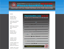Tablet Screenshot of pinstripekits.com